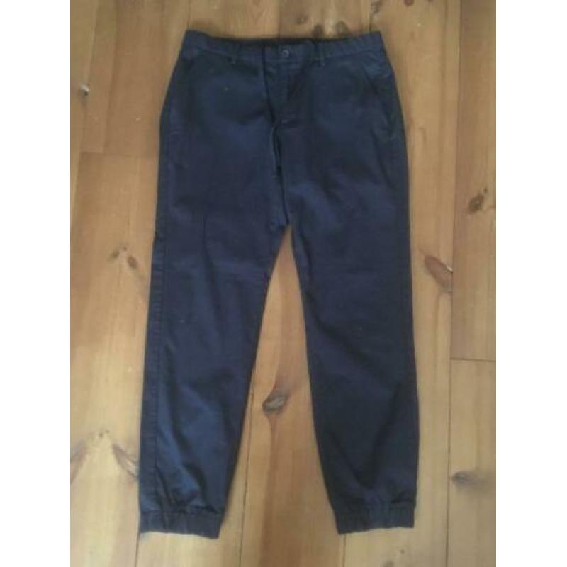 Uniqlo zgan donker blauwe loose fit jogger broek, maat M