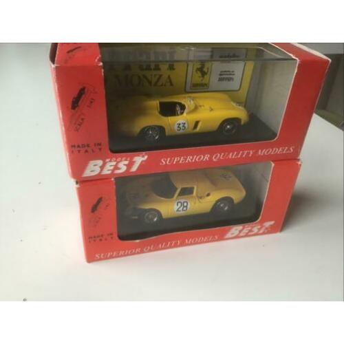 Ferrari, 2x Best 1:43 Ferrari 750 Monza en 250 LM