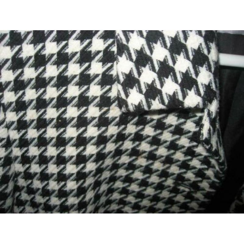 creme zwart wolmix pied de poule blazer, Flick, mt 46