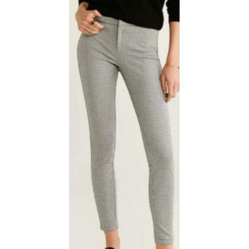 Geruite legging van Mango, nieuw