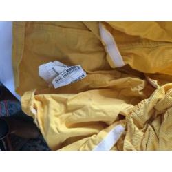 Okergele ribstof hoes voor ikea klippan bank