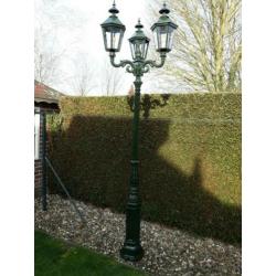 Gietijzeren 3 armige tuinlantaarn