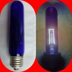 Blauwe buis lamp E27 / 36 watt blauw buislamp 14 cm lang