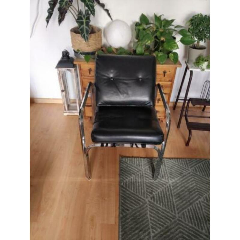 Vintage design stoel sky/metaal (jr.60-70)