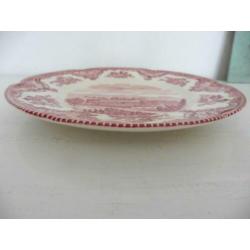 Johnson Bros bord ontbijtbordje rood ecru retro vintage