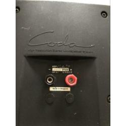 Twee luidsprekers/ boxen/ speakers merk Coda 10-70 watt.