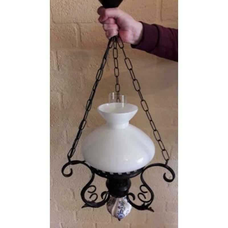 brocante lamp voor boven salontafel of in hal