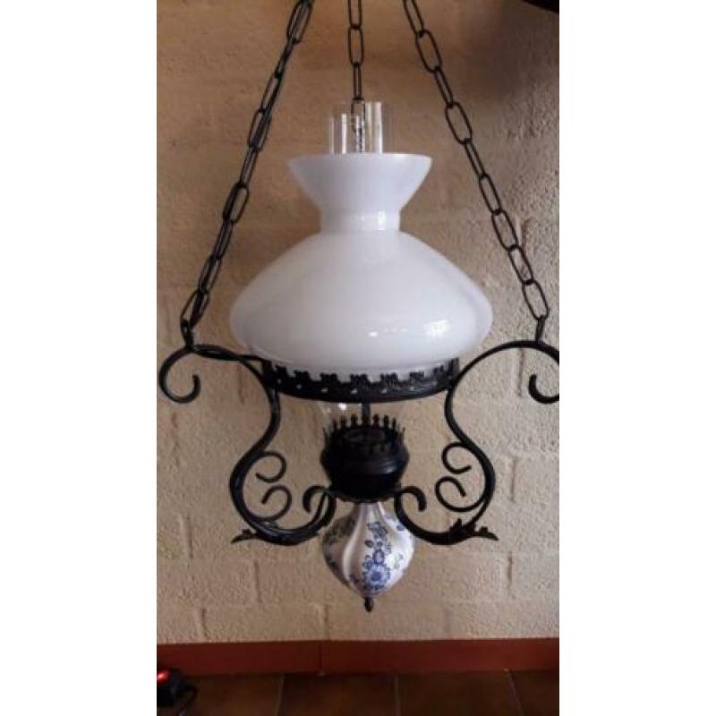 brocante lamp voor boven salontafel of in hal