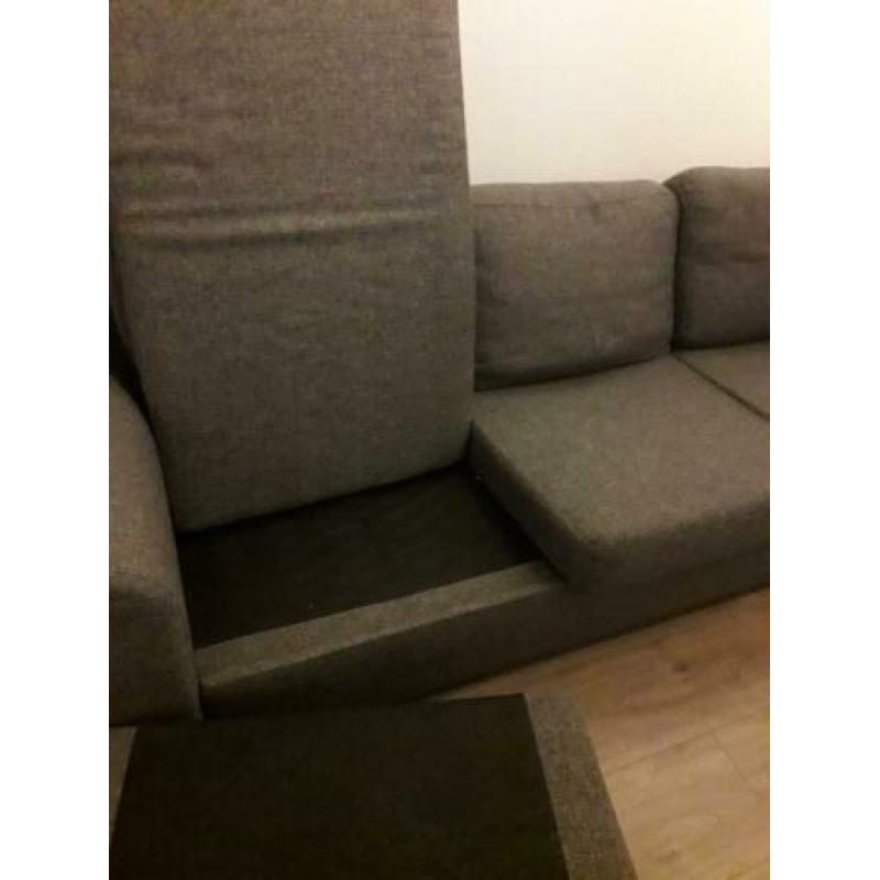 3 zits bank met chaise longue - VOOR HET GOEDE DOEL