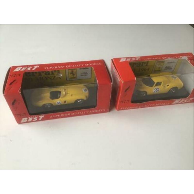 Ferrari, 2x Best 1:43 Ferrari 750 Monza en 250 LM