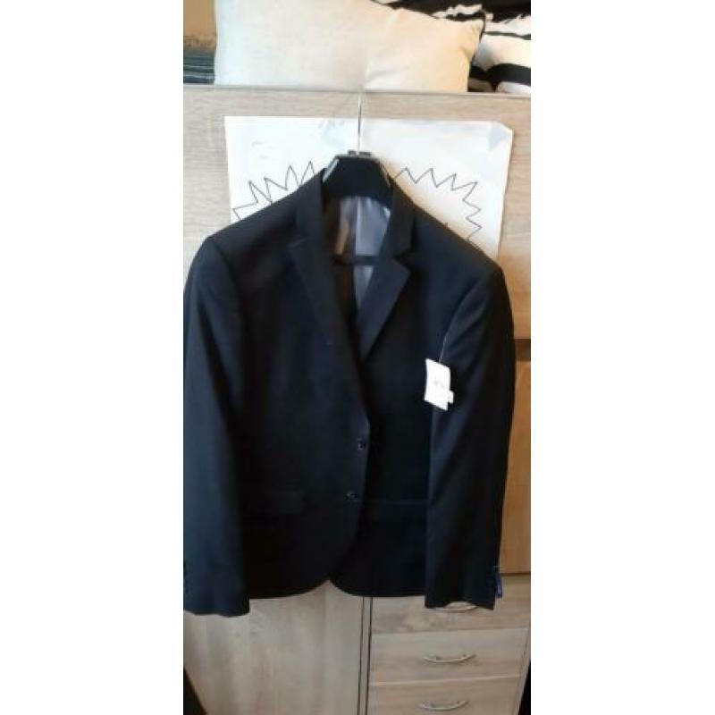 Nieuwe slim fit zwarte colbert maat 50