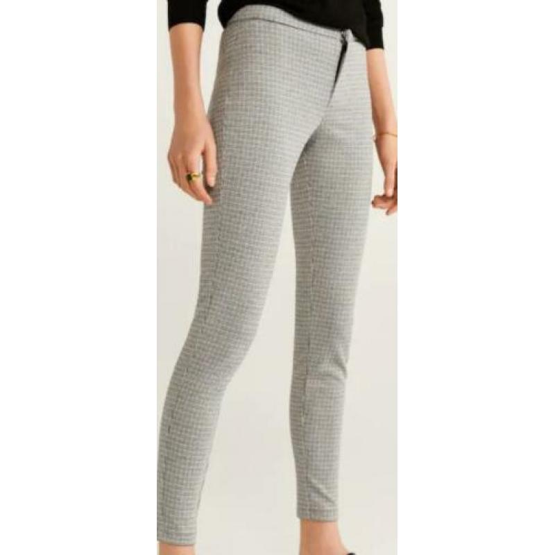 Geruite legging van Mango, nieuw