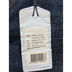 G-star raw listing jeans mt:27/34 nieuw met kaartjes.