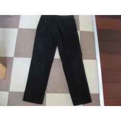 zwarte stretch brede rib heren pantalon, mt 27