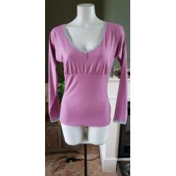 NIEUW paarse romantische EXPRESSO top mt M 38/40, top paars