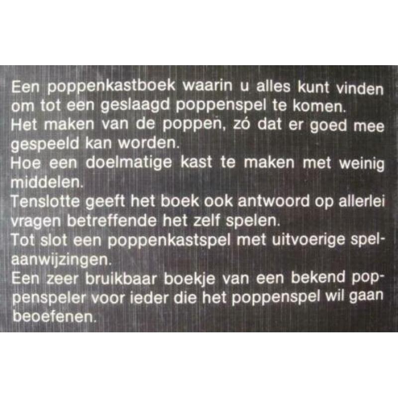 Het poppenkastboek Zelf maken en spelen. Paul Postma. Cantec