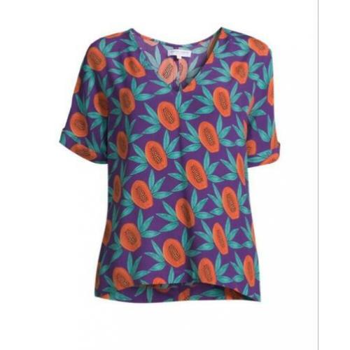 Prachtige top met papaya print Fabienne Chapot maat XS