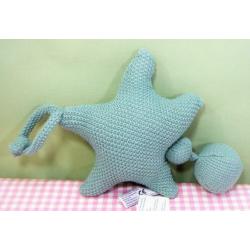 Prenatal baby muziekdoosje gebreid groen/blauw Nieuw