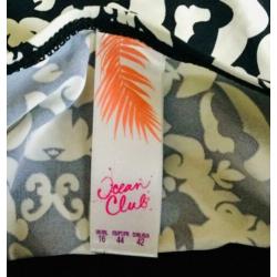 Ocean Club Tankini 34 top 42 zwart wit zgan