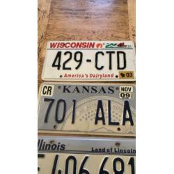 4 Amerikaanse kentekenplaten