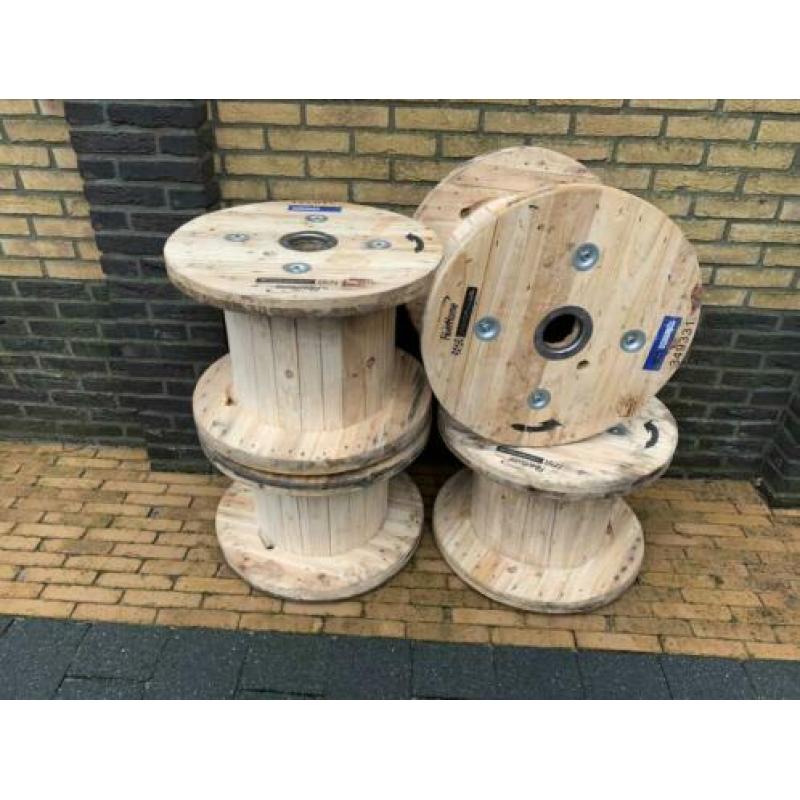 Leuke houten haspels crea / bea of decoratie in huis en tuin