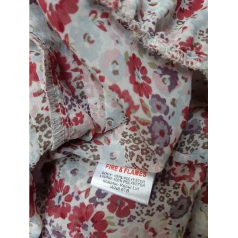 Naf Naf boho Ibiza floral top tuniek egf zara fiorucci XS S