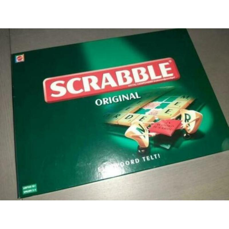 Scrabble groene luxe doos compleet spel bordspel