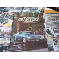 Originele catalogus Plymouth Fury 6 stuks 1967 - 1977