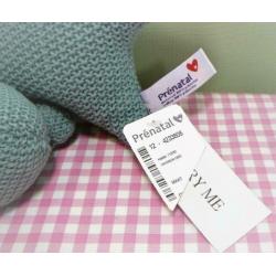 Prenatal baby muziekdoosje gebreid groen/blauw Nieuw