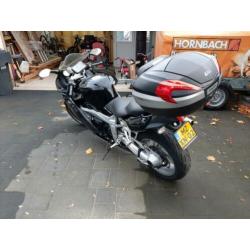 BMW K1200S black. Topkoffer, phonemount en paddockstand incl