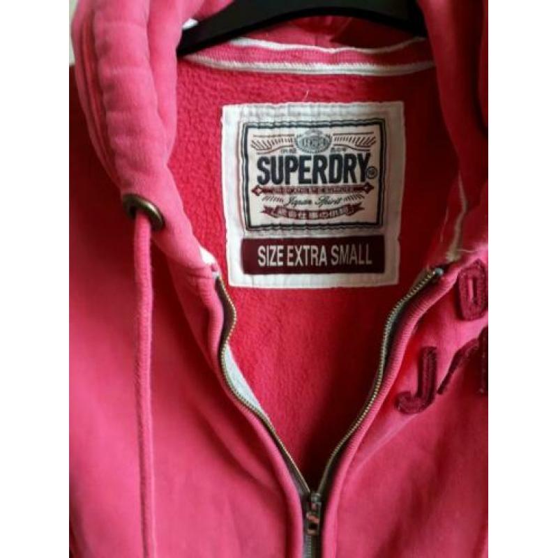Mt XS SUPERDRY dames sweatvest met capuchon!!!