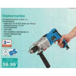 Topcraft klopboormachine - als nieuw