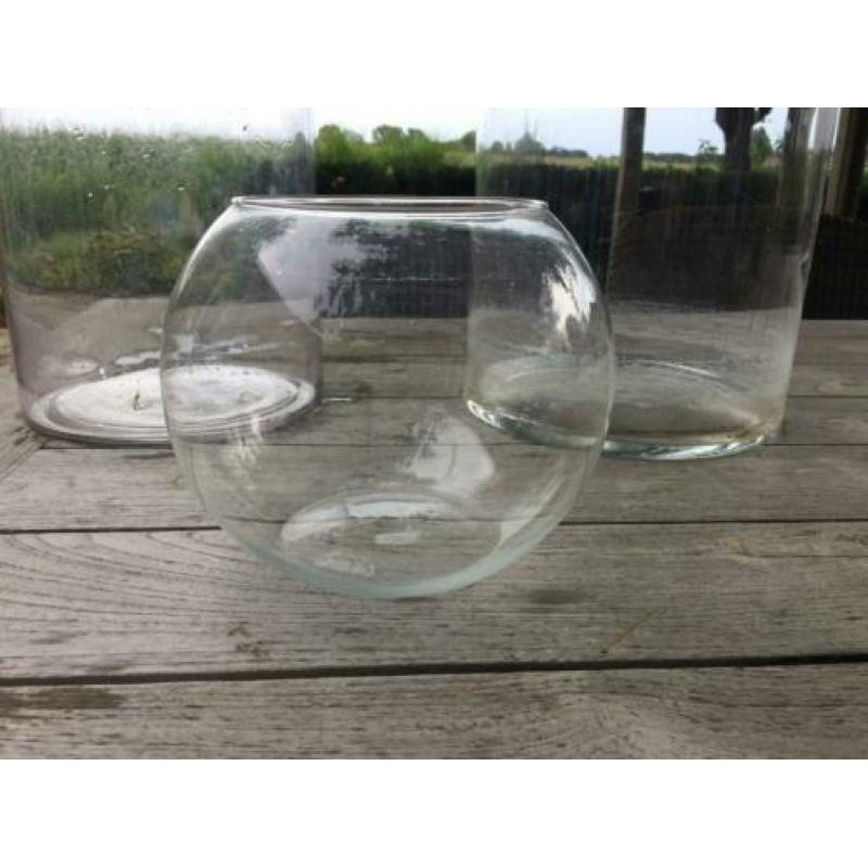 grote glazen potten