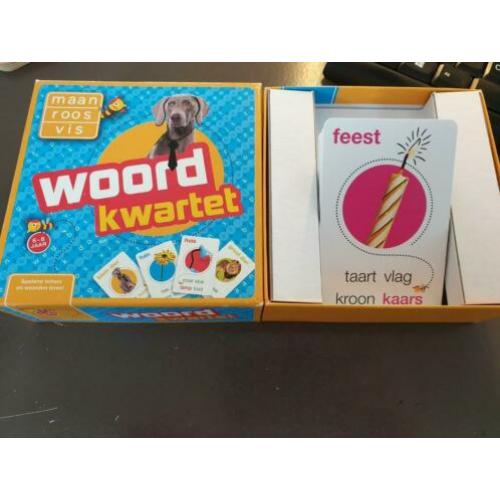 Maan roos vis kwartet nieuw woord kwartet van 6 tot 8 jaar