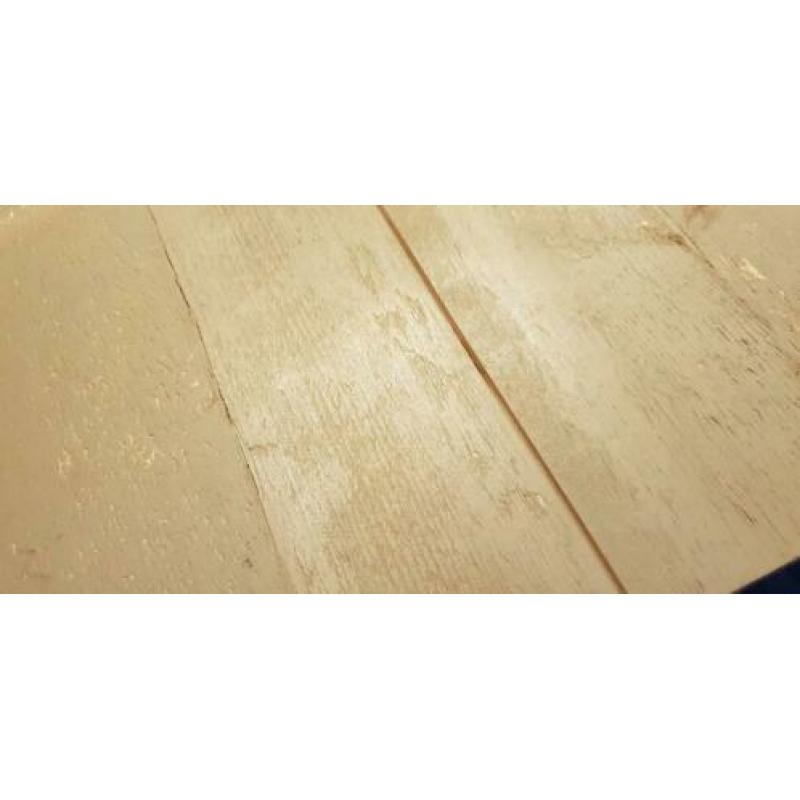 Super mooie eettafel en bankje greywash/wit 1.40x0.80