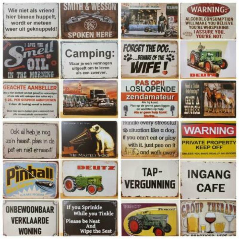 Bier onderin koelkast reclamebord wandbord van metaal cafe