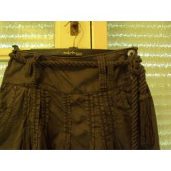 Bruin katoenen college rok met koord EDC ESPRIT 38 M prima