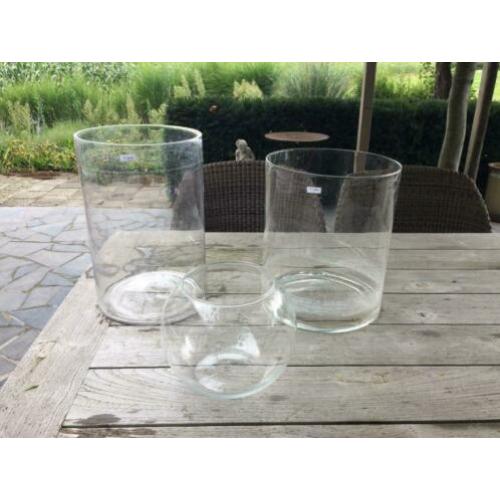 grote glazen potten