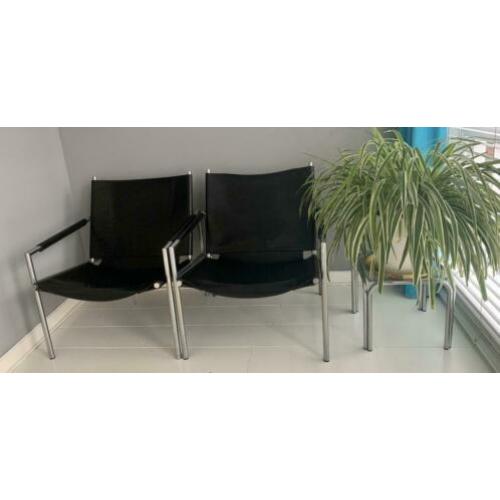 Martin Visser | 1960 SZ 02 Fauteuil Tuigleer zwart