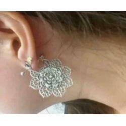 nieuw toffe tunnels 6mm met oorbellen boho bloem piercing