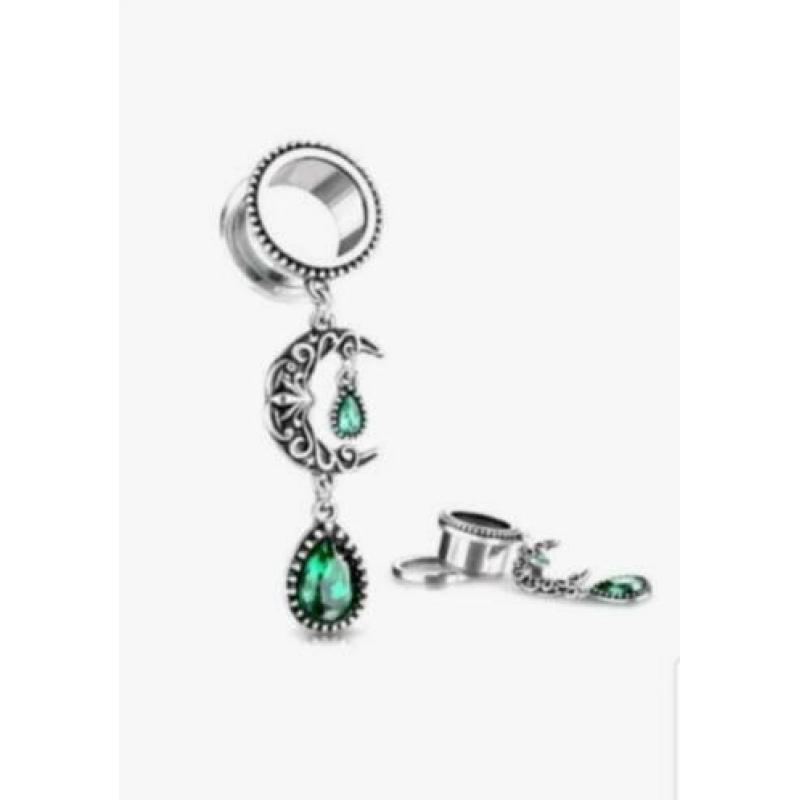 nieuw toffe tunnels 6mm met oorbellen boho bloem piercing