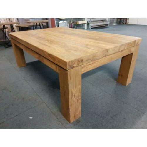 Nieuwe zware teakhouten salontafel