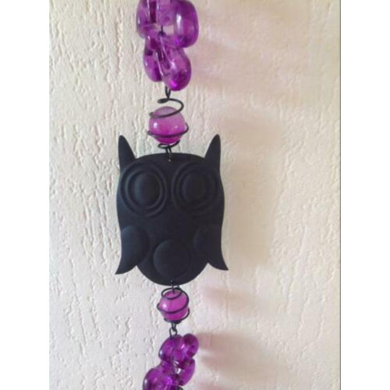 Nieuwe raamhanger, hanger met uilen en Waxinelichthouder