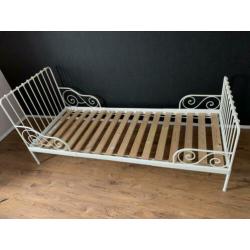Meegroei bed meisje wit, inclusief lattenbodem