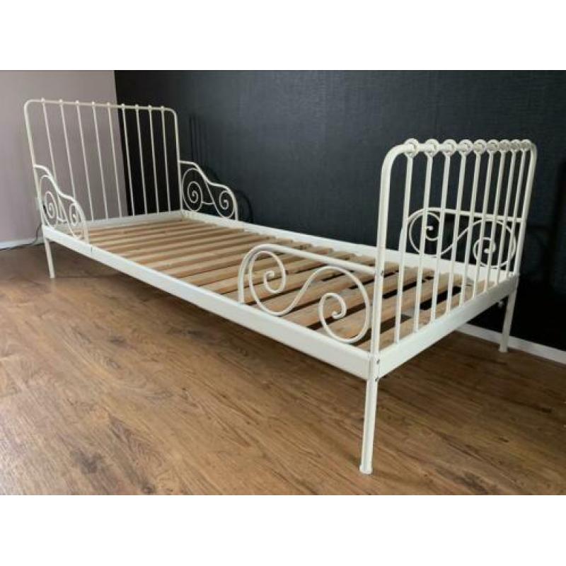 Meegroei bed meisje wit, inclusief lattenbodem