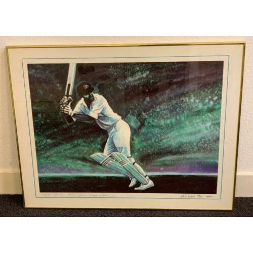 René Broné zeefdruk 110/150 Playing cricket at Melbourne