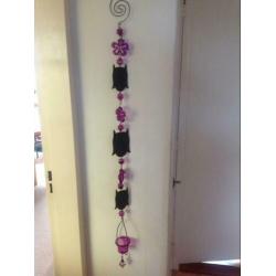 Nieuwe raamhanger, hanger met uilen en Waxinelichthouder