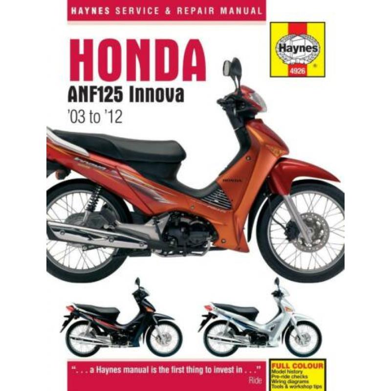 Honda ANF125 Innova Scooter 2003 - 2012 / Gratis verzenden