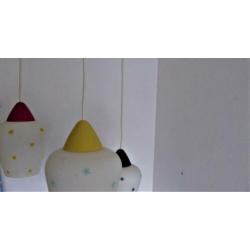 Philips vintage hanglamp Louis Kalff gekleurde bevestiging