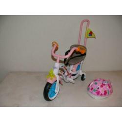 Mooie Baby Born Fietsje met Fietshelm // Poppenfietsje